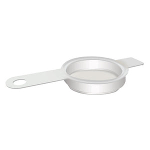 Duncraft Replacement 4 oz Clear Ramekin Cup for Bird Feeders, a shallow circular plastic bowl with two flat tabs, designed for easy bird feeder installation.