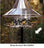 Arundale Wrap-Around Skirt Baffle attached to a bird feeder with birds perched, designed to prevent squirrels from climbing the pole and accessing bird seed.