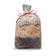 Woodland Treat Basket Refill: A clear cellophane bag with a red ribbon, containing three layers of natural nesting material for birds: cotton, aspen, and Spanish moss.