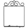Decorative black metal picture frame with intricate designs on a white background