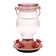 Rose Gold Top-Fill Glass Hummingbird Feeder with a glass jar, lid, and five flower-shaped feeding ports for easy nectar access and cleaning.